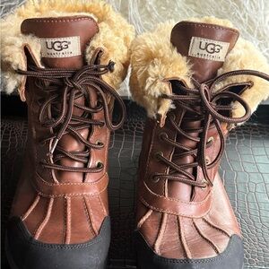 UGG Brown Shearling-Lined Boots
